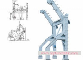 50KN GRAVITY LUFFING DAVIT FOR 5.0M FRP TOTALLY ENCLOSED LIFEBOAT AND RESCUE BOAT