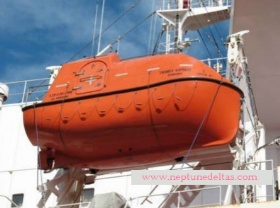 5.0M Fire-protected Totally Enclosed Lifeboat And Rescue Boat with Davit with ABS approval