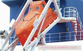 ABS approval 4.9M of 20 persons Tanker Version Freefall Lifeboat With Free Fall Lifeboat Davit